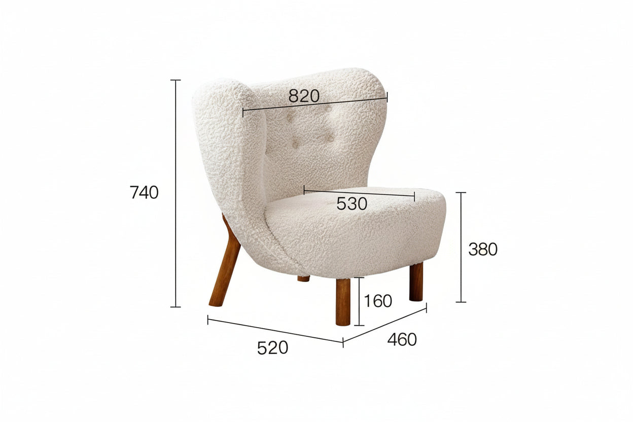 Womb Bouclé Lounge Chair
